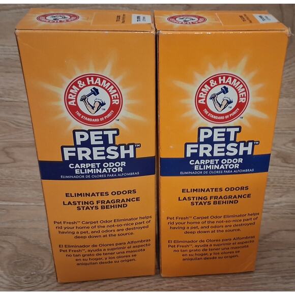 Lot Of 2 ARM & HAMMER Pet Fresh Odor Eliminator Powder Carpet Deodorizer - Picture 2 of 3